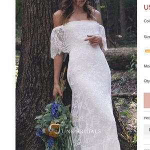 June Bridals Boho Lace Wedding Dress 16